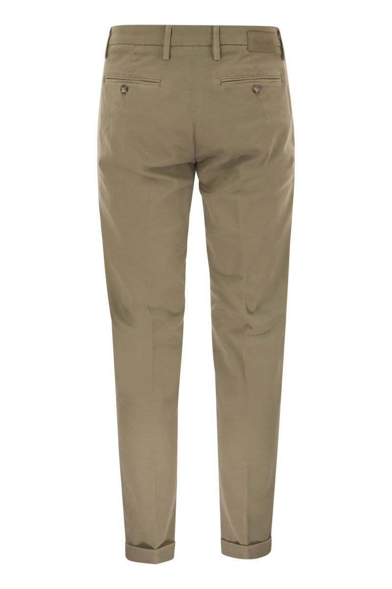 REHASH Stretch Cotton and Lyocell Chino Trousers - Slim Fit Medium-High Waist
