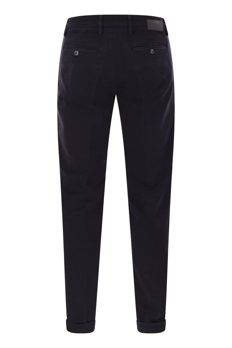 REHASH Slim Fit Stretch Cotton Chino Trousers