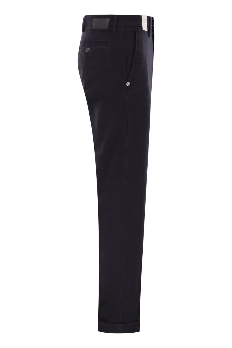 REHASH Slim Fit Stretch Cotton Chino Trousers