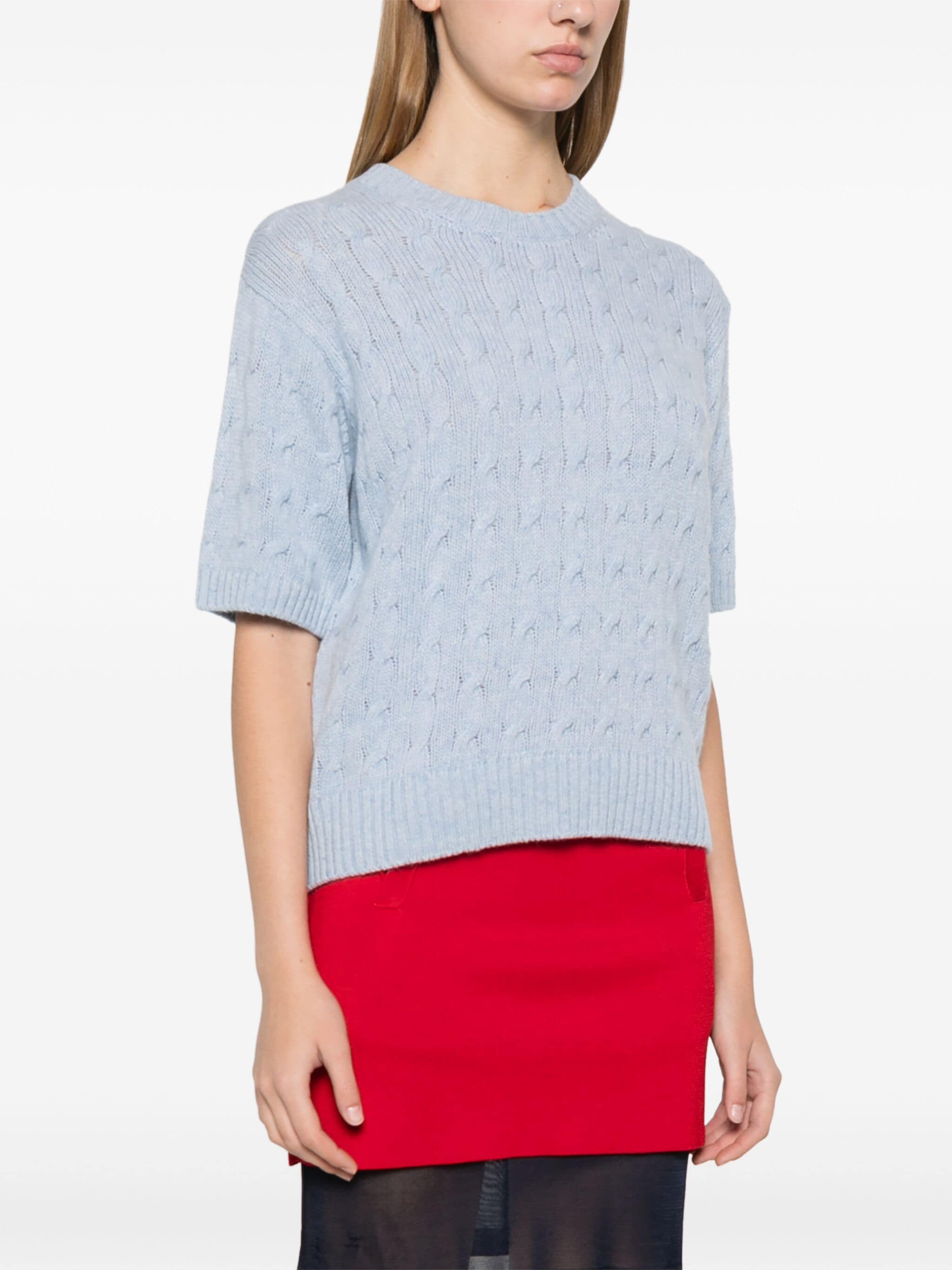 PRADA Braided Re-Cashmere Top for Women
