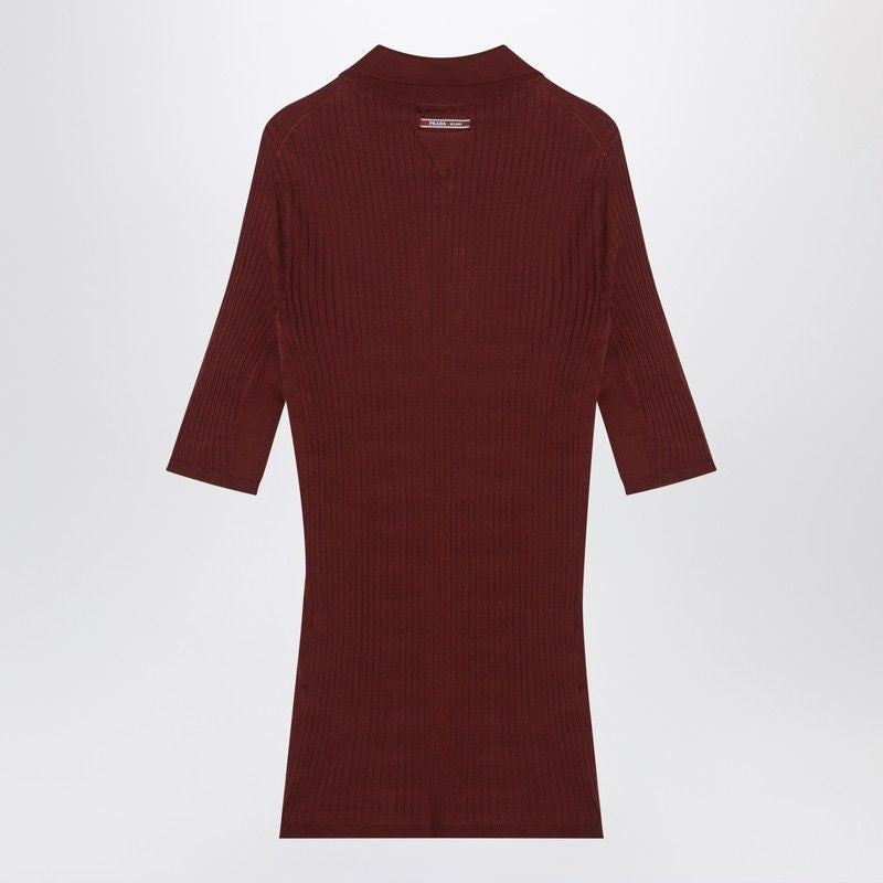 PRADA Ribbed Polo Top for Women