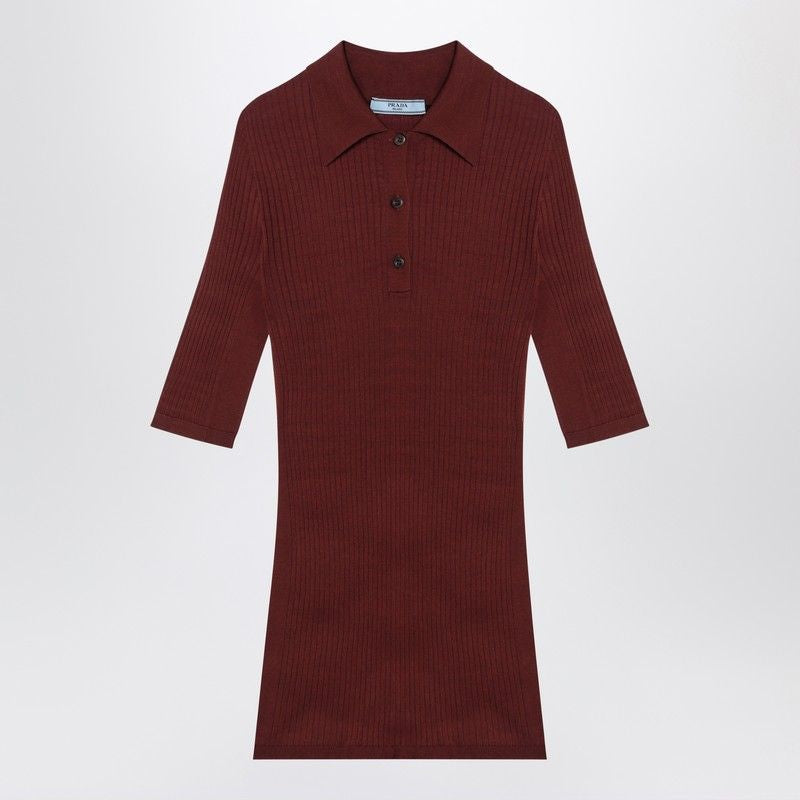 PRADA Ribbed Polo Top for Women