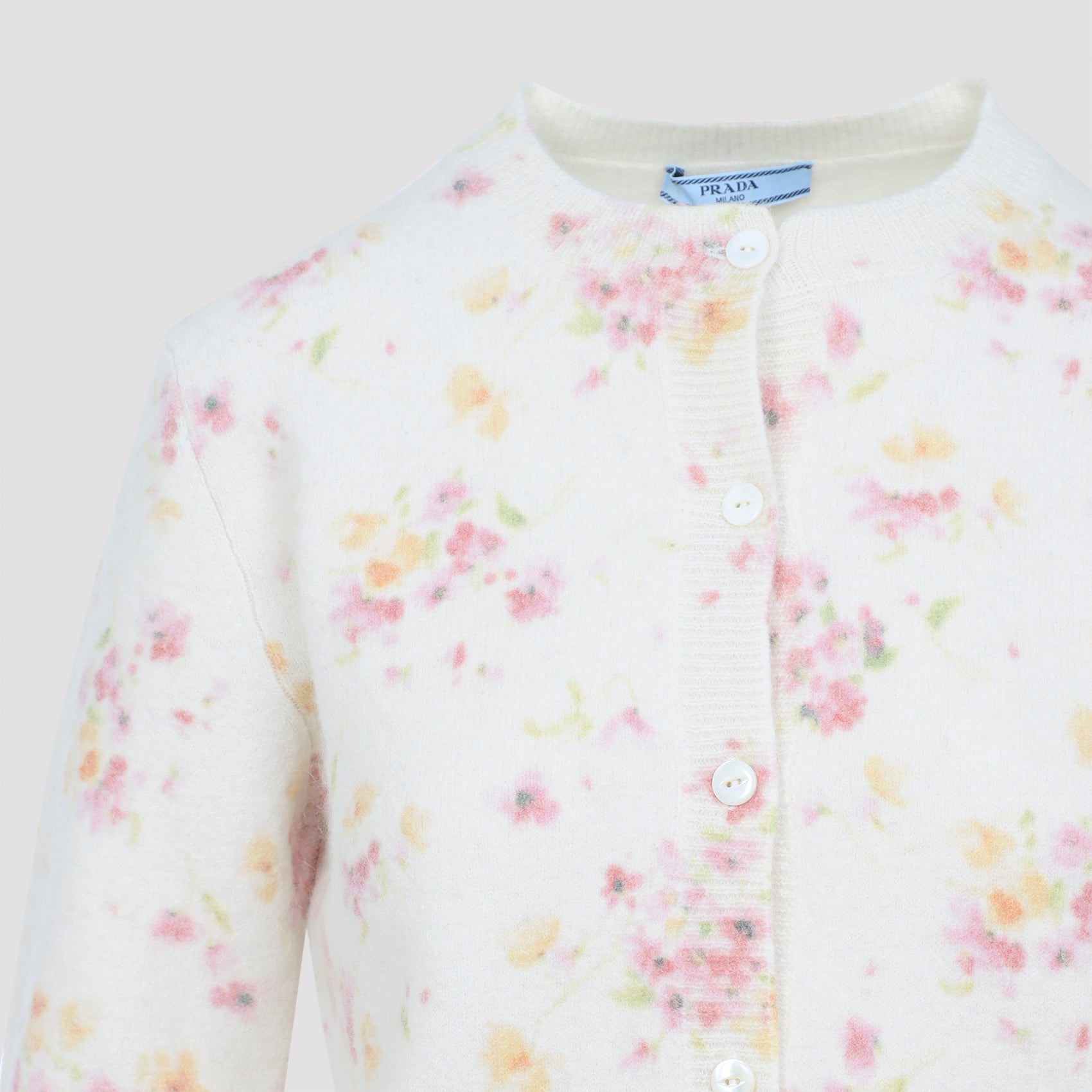 PRADA Embroidered Wool Blend Cardigan for Women - FW25