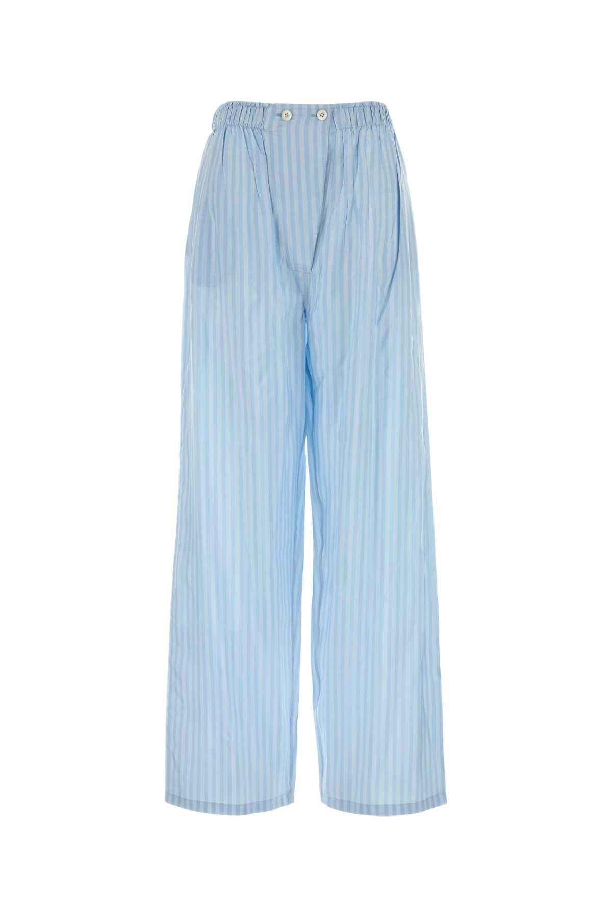 PRADA Embroidered Silk Pajama Pants for Women