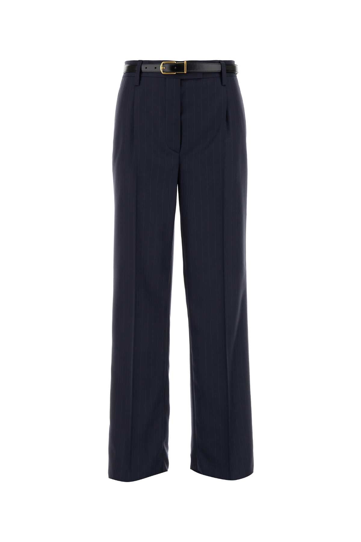 PRADA Embroidered Wool Pants for Women - SS25