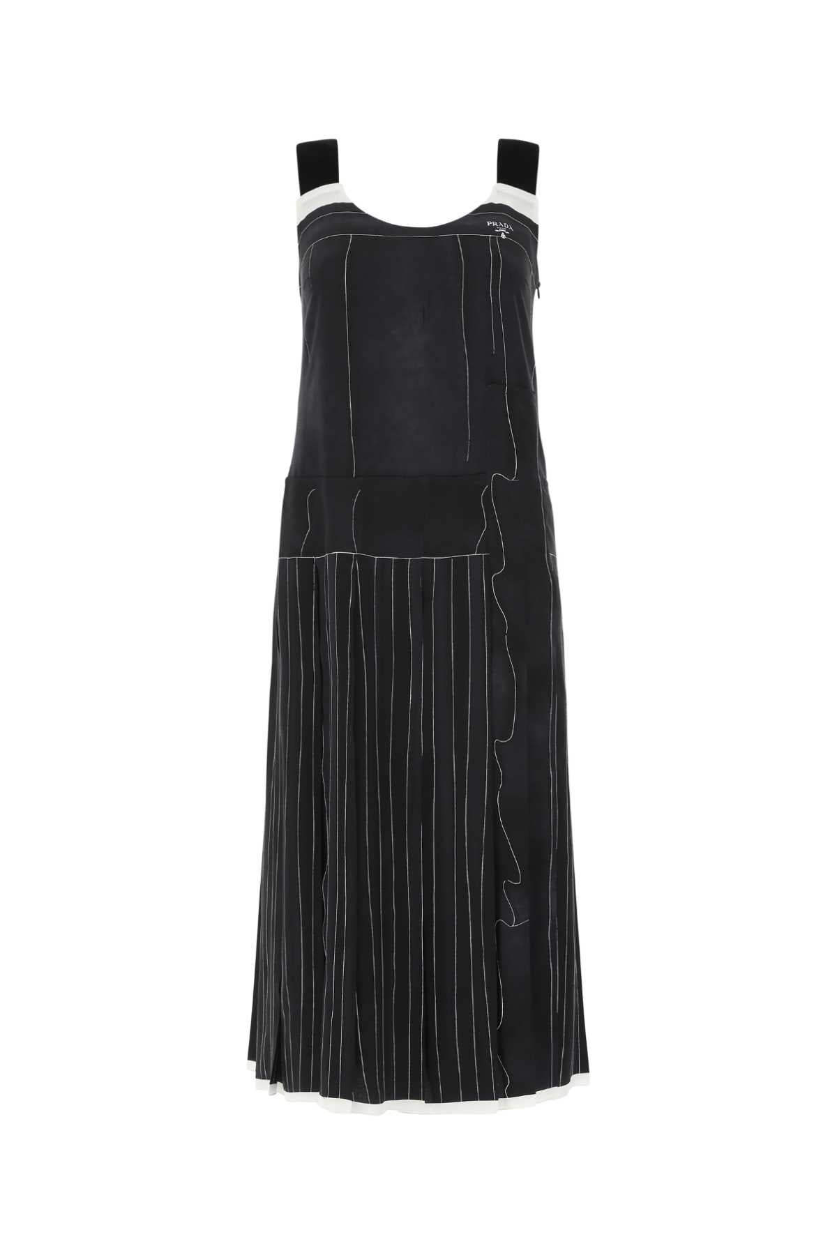 PRADA Elegant Printed Silk Dress for Women - Spring/Summer Style