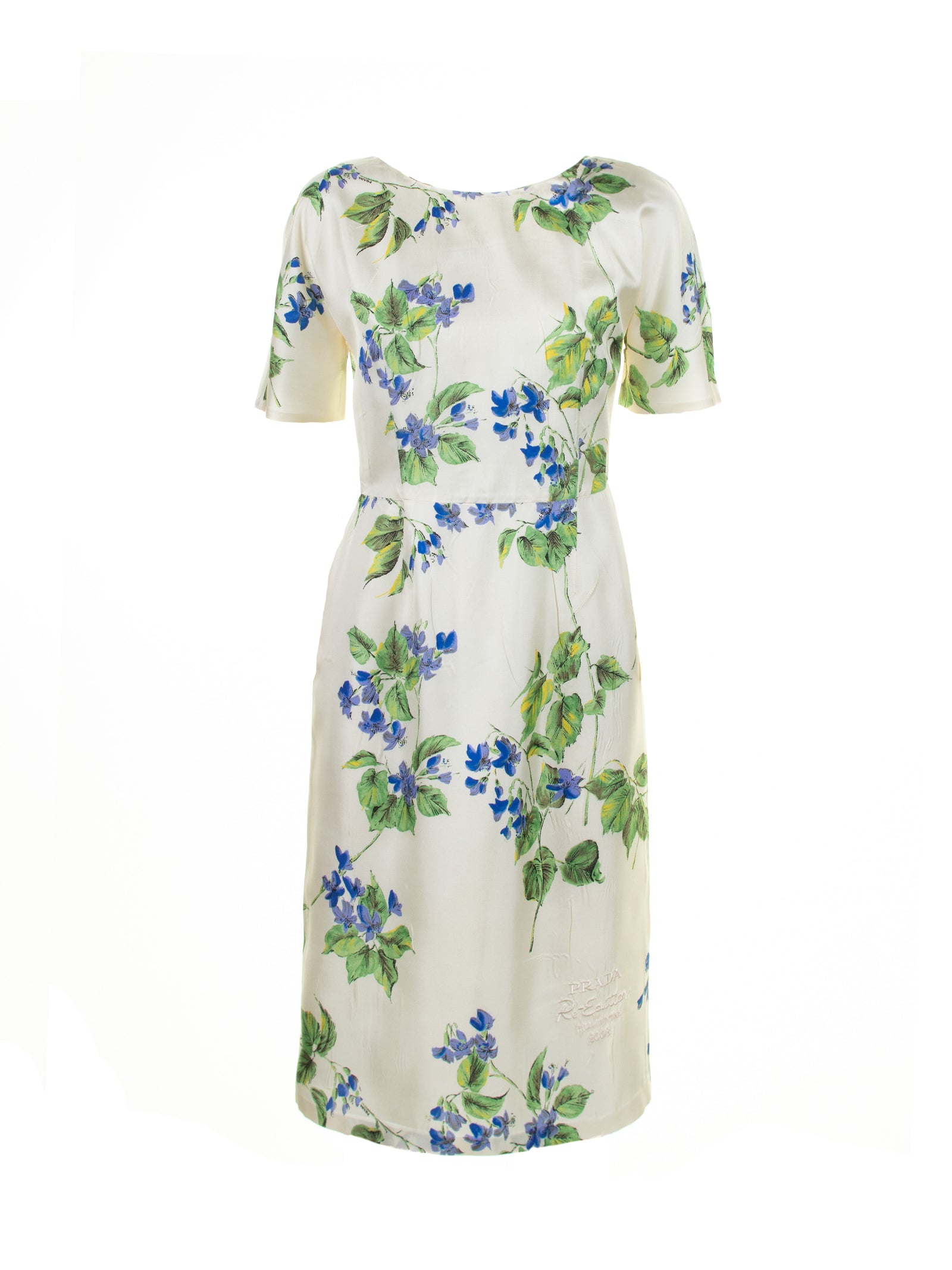 PRADA Floral Twill Long Dress for Women - SS24 Collection