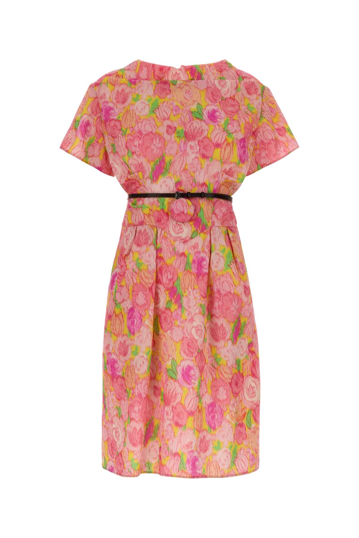 PRADA Floral Printed Silk Blend Dress for Women