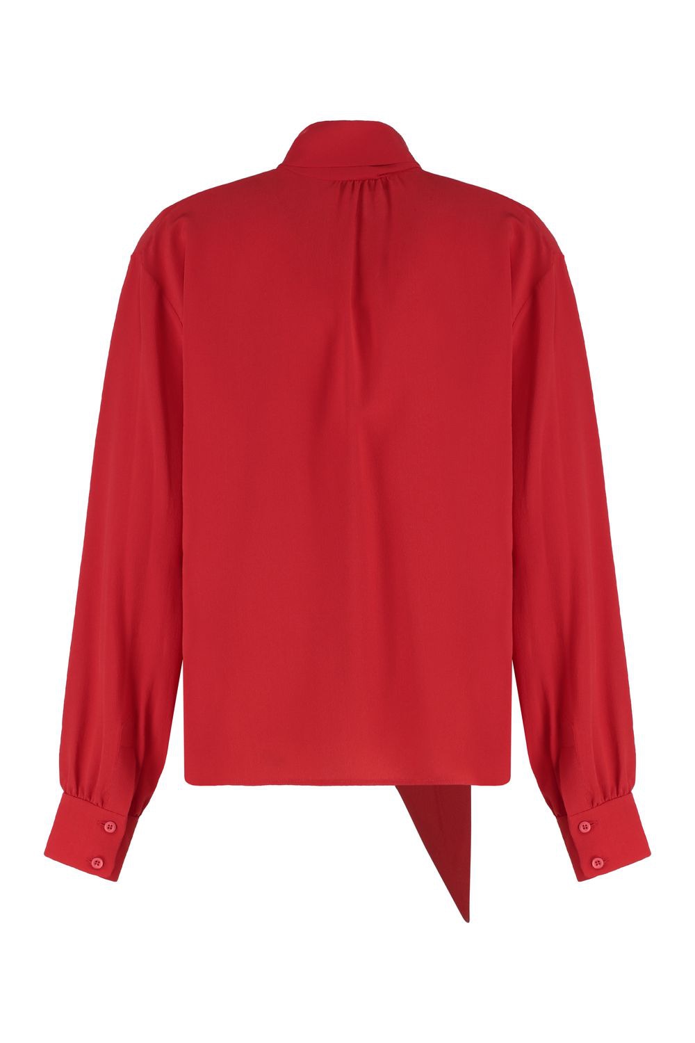 PRADA Elegant Silk Blouse with Front Bow Fastening