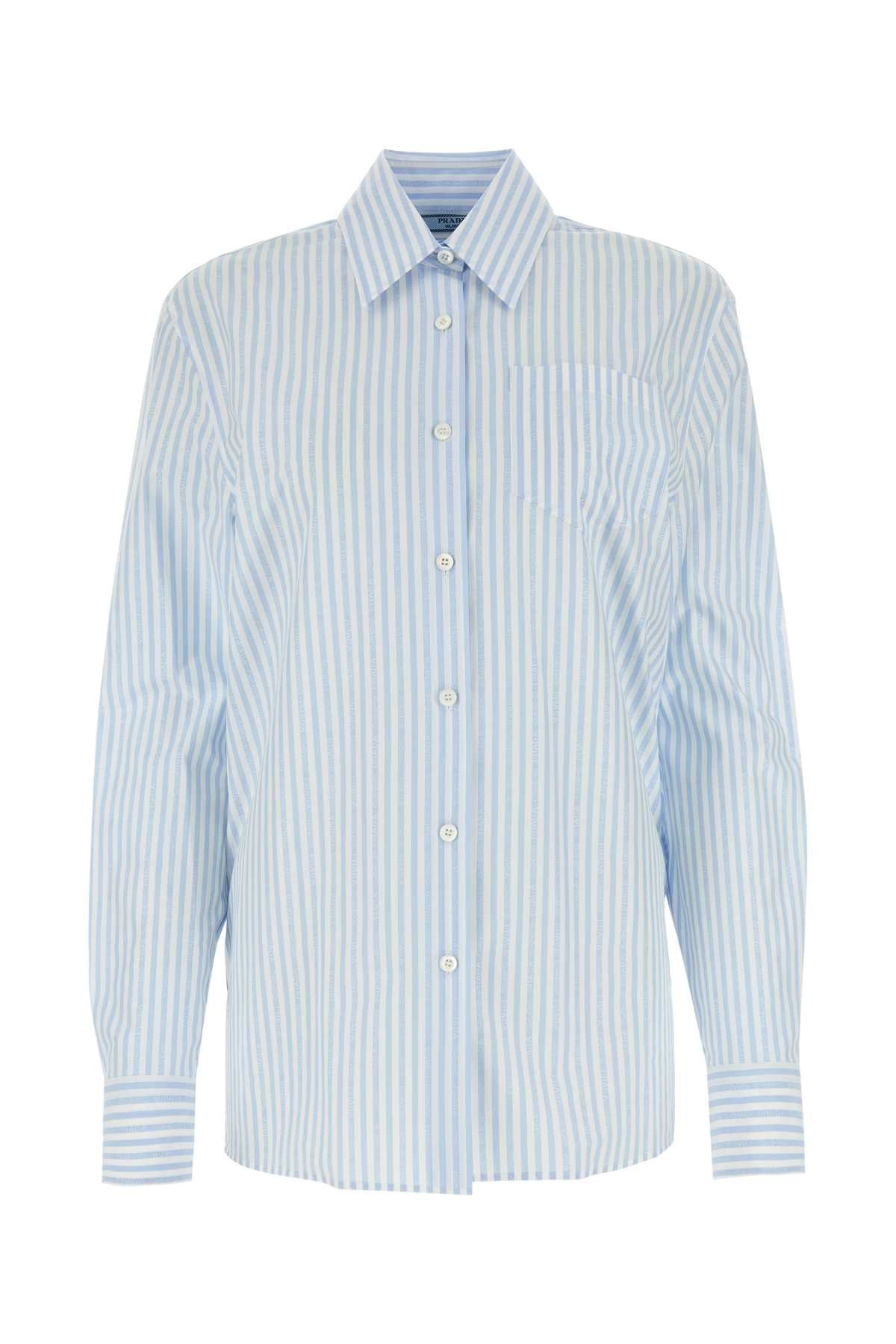 PRADA Embroidered Poplin Shirt for Women - FW24