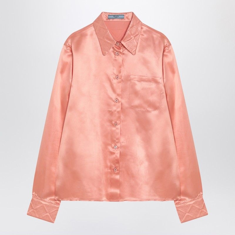 PRADA Silk Blend Shirt with Button Details - Women's
