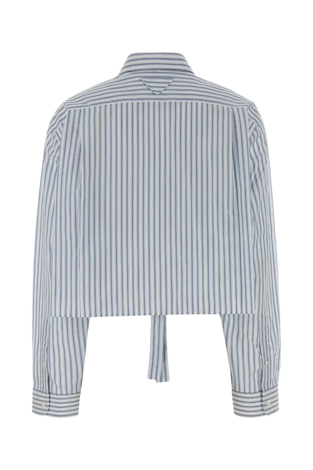 PRADA Embroidered Poplin Shirt for Women - FW25 Collection