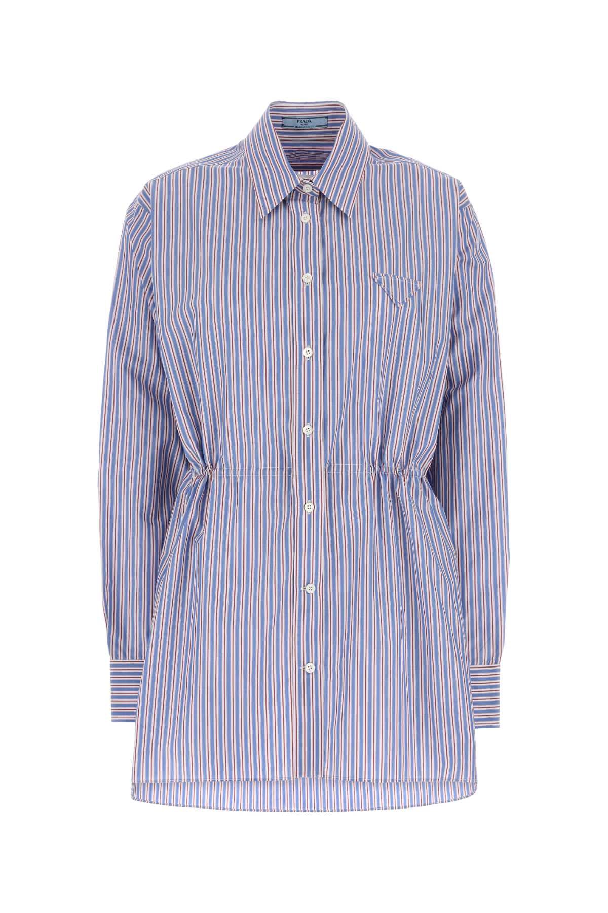 PRADA Embroidered Poplin Shirt for Women