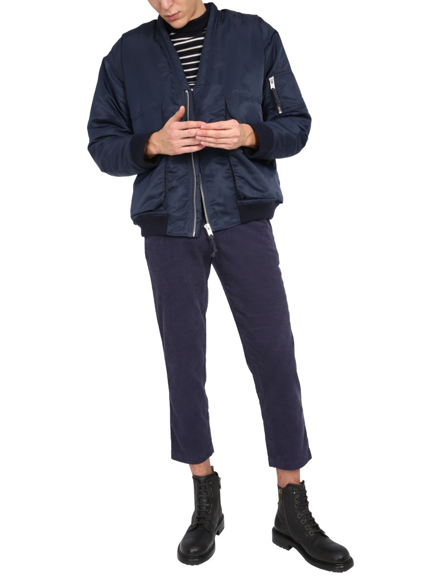 YMC Velvet Pants with Button Closure and Belt Loops