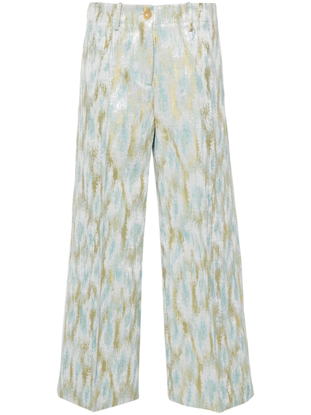ERIKA CAVALLINI Printed Cropped Trousers