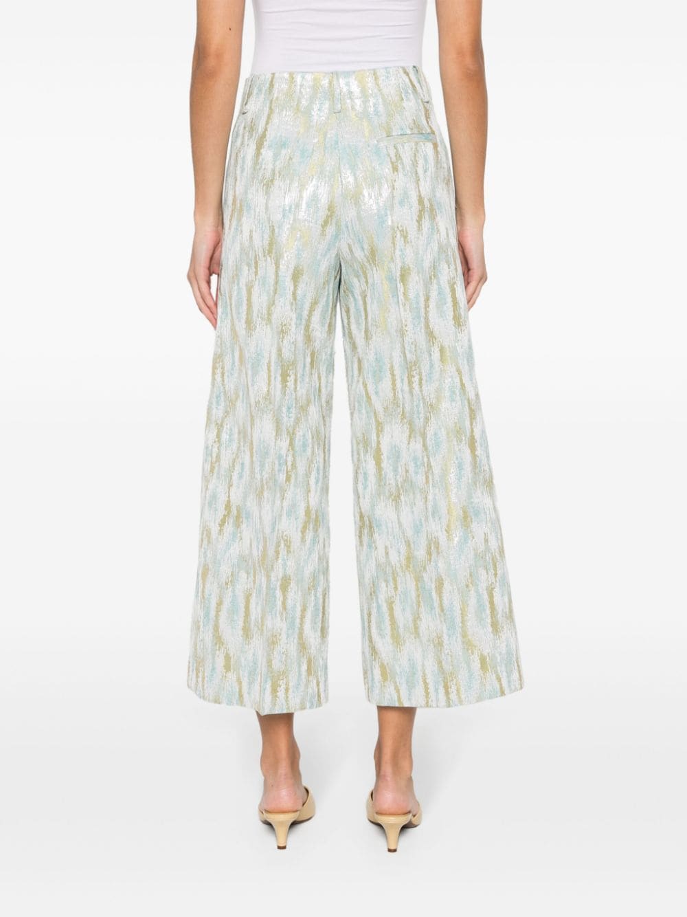ERIKA CAVALLINI Printed Cropped Trousers