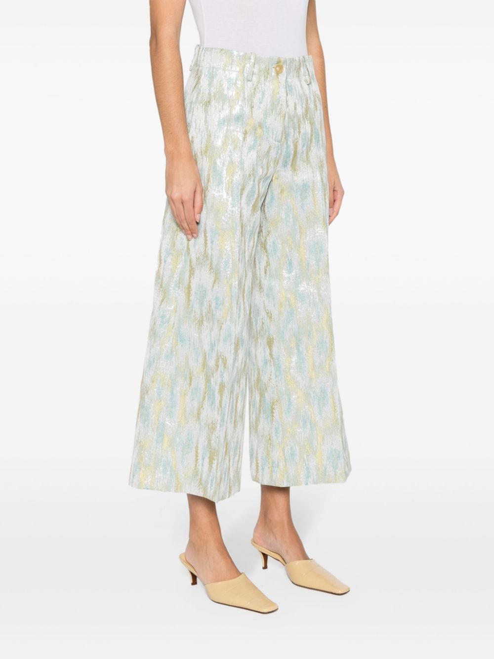 ERIKA CAVALLINI Printed Cropped Trousers