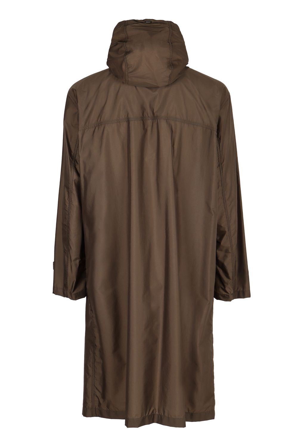 HERNO Hooded Tech Fabric Raincoat