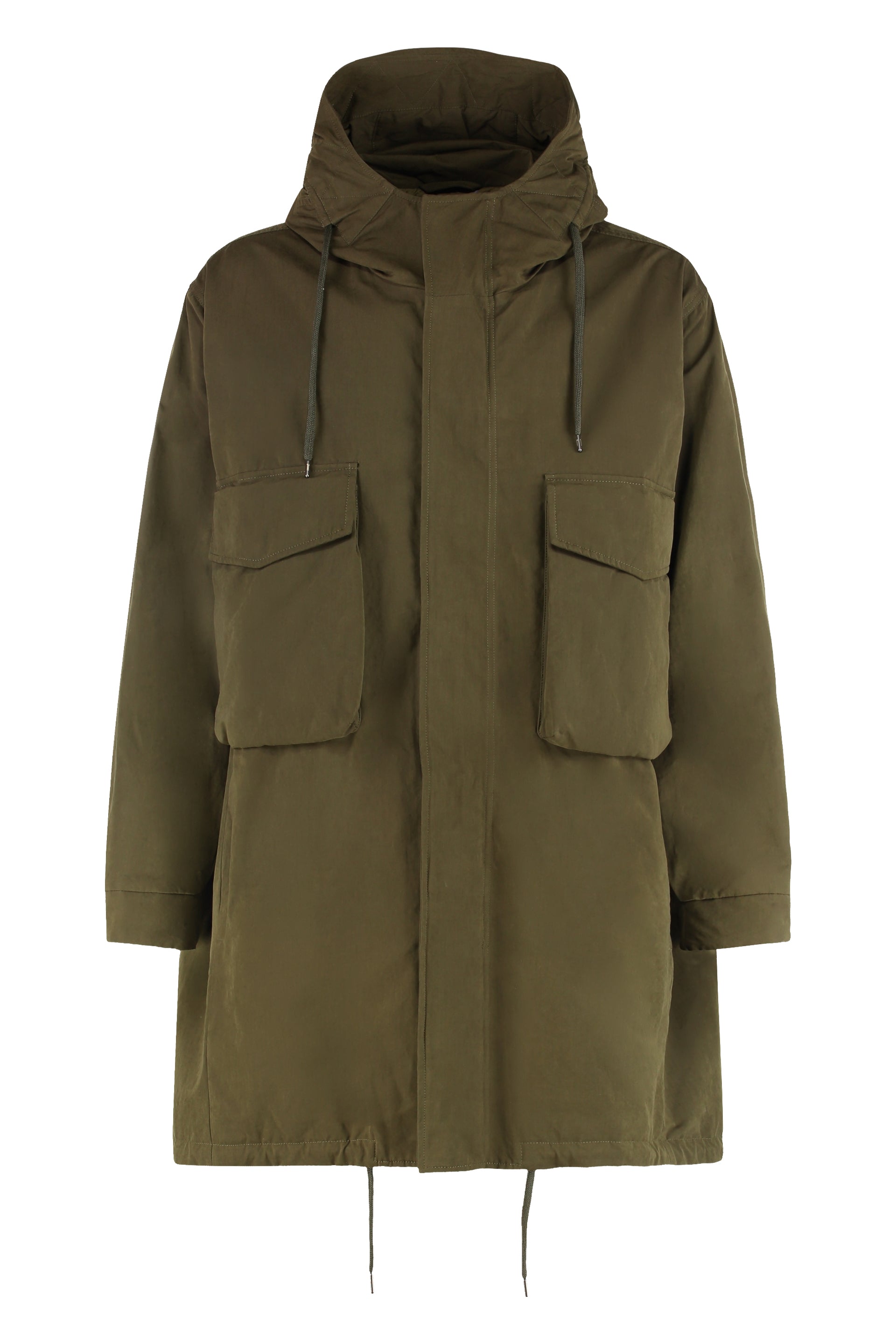 HERNO Men's Adjustable Drawstring Waist Hooded Parka Jacket