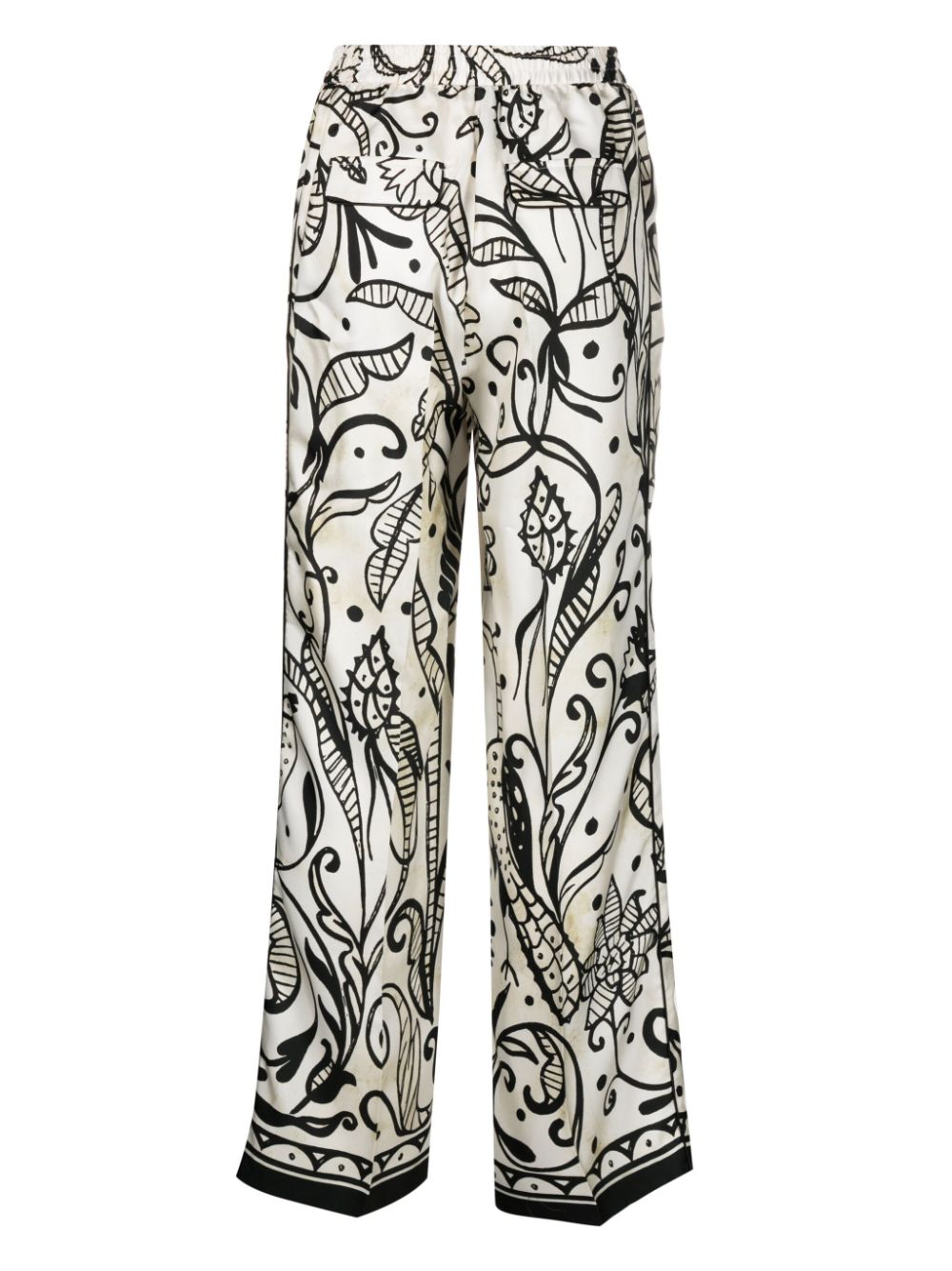 F.R.S FOR RESTLESS SLEEPERS Printed Silk Palazzo Trousers for Women - FW23