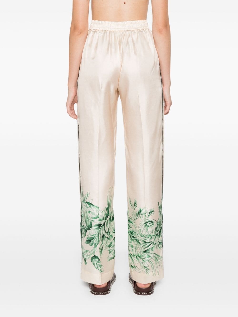 F.R.S FOR RESTLESS SLEEPERS Elegant Silk Printed Trousers