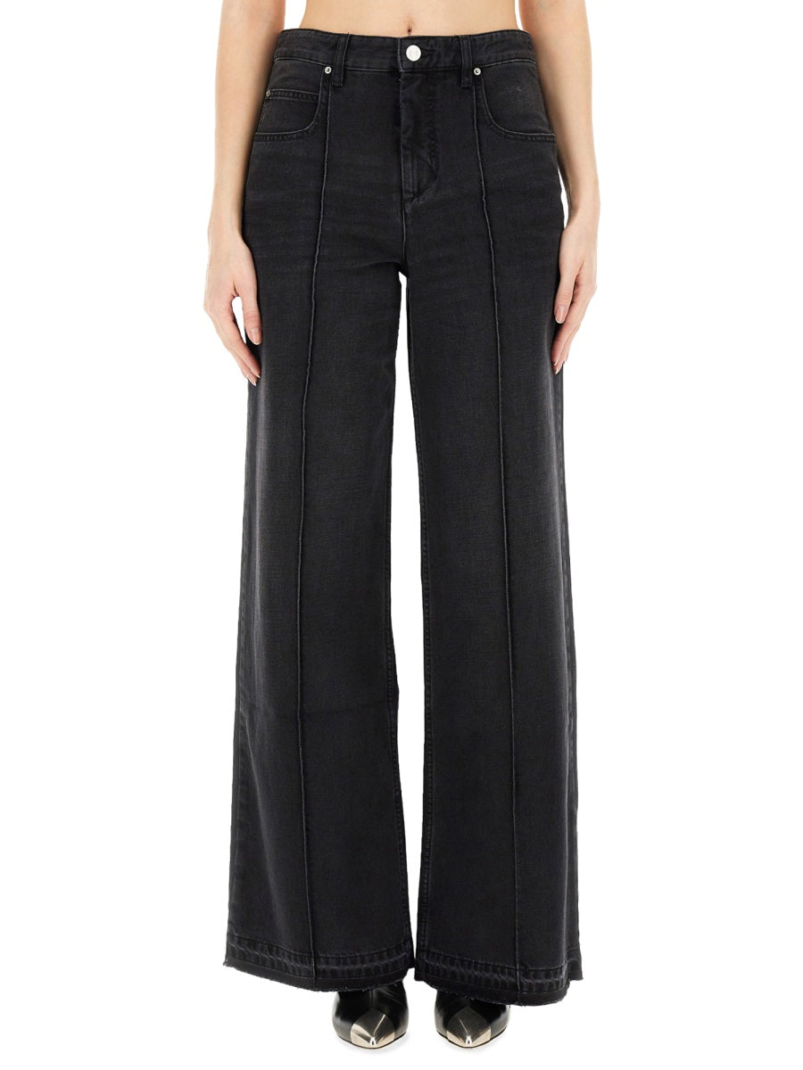 ISABEL MARANT Wide Leg Cotton Pants Size 38 FR
