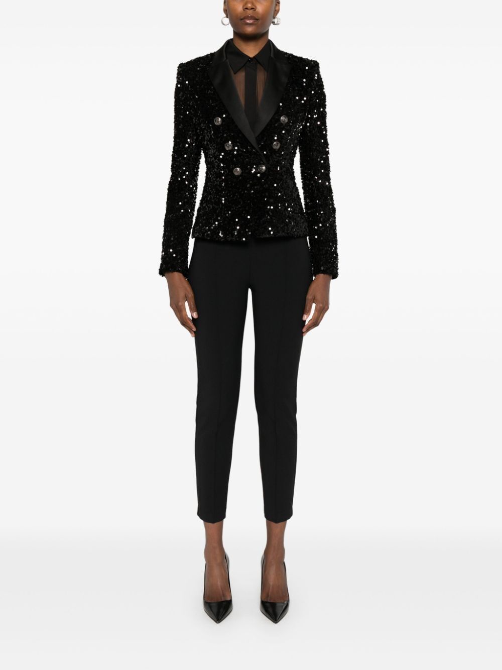ELISABETTA FRANCHI Slim Pants with Belt for Women