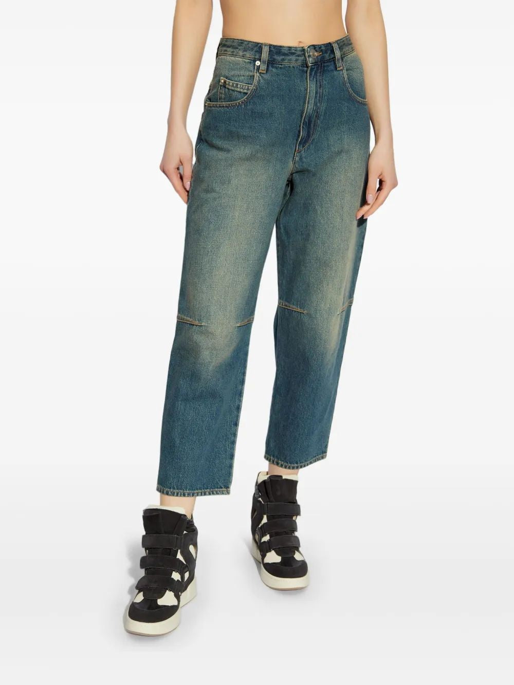 ISABEL MARANT Women's Faded Denim Street Style Janet Jeans - SS25