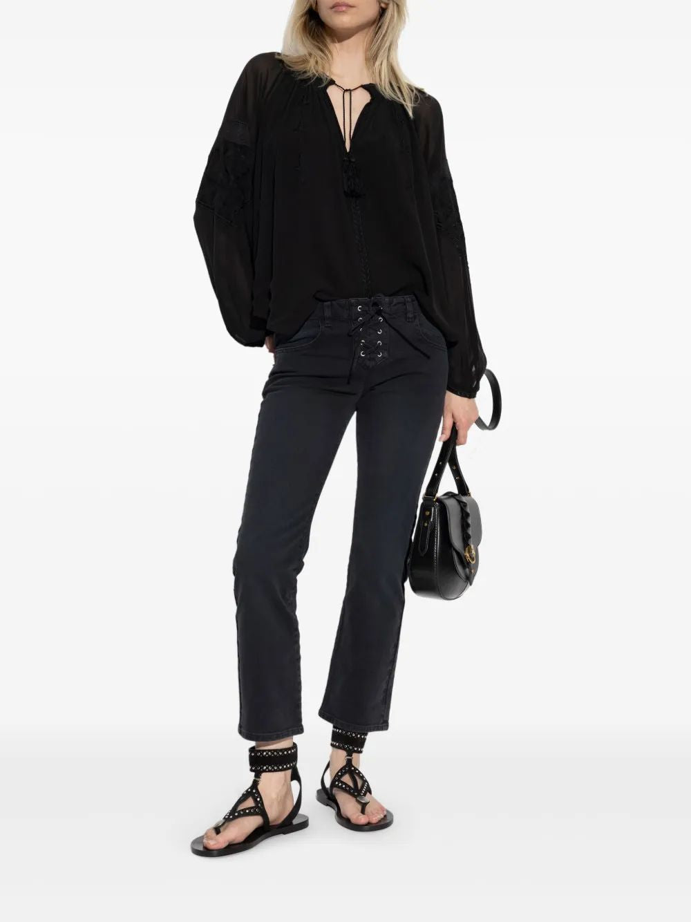 ISABEL MARANT Women's 5B Vanel Pants with Cord Detail