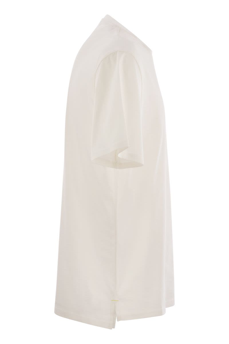 PREMIATA Cotton Regular Fit T-Shirt with Embroidered Motif