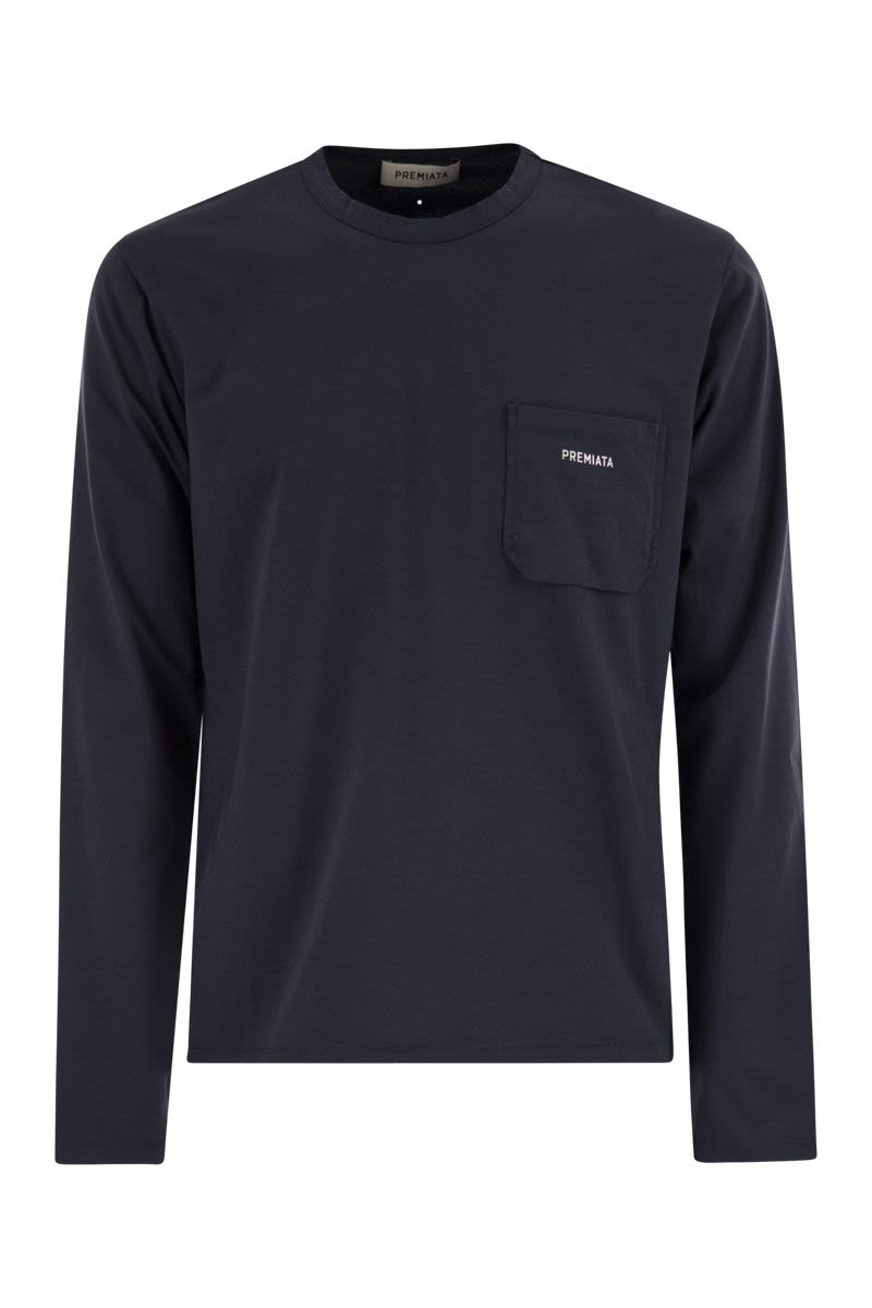 PREMIATA Regular Fit Cotton T-Shirt with Embroidered Motif