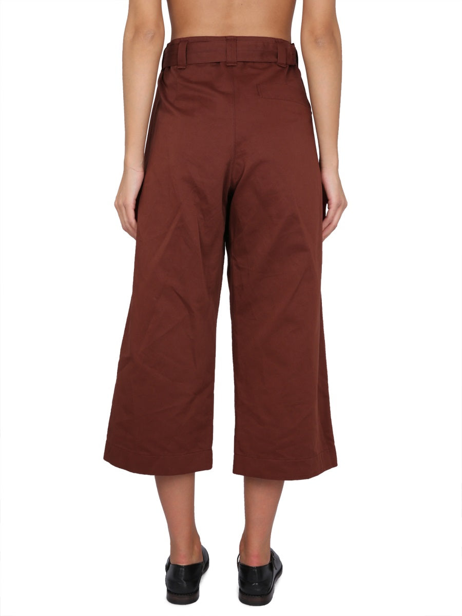 LEMAIRE Cropped Pants with Adjustable Waist