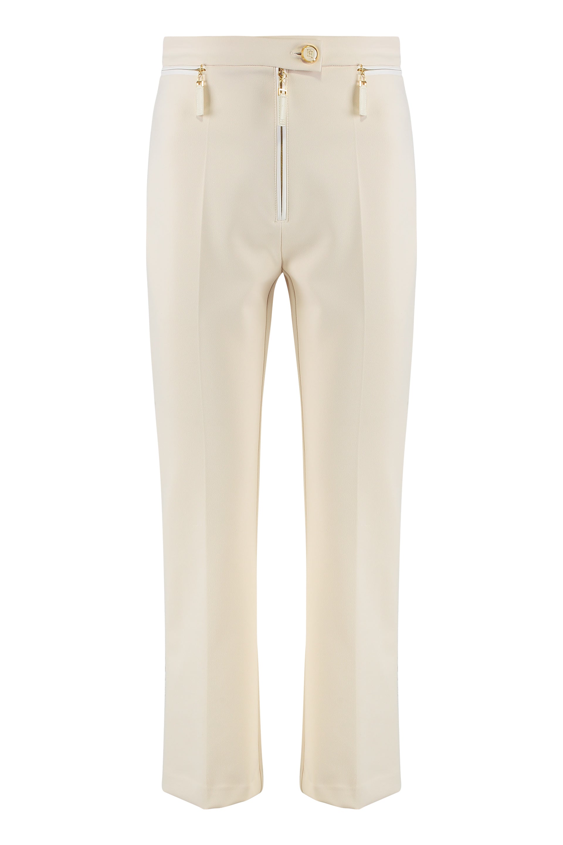 ELISABETTA FRANCHI Fitted Double Crepe Trousers for Women