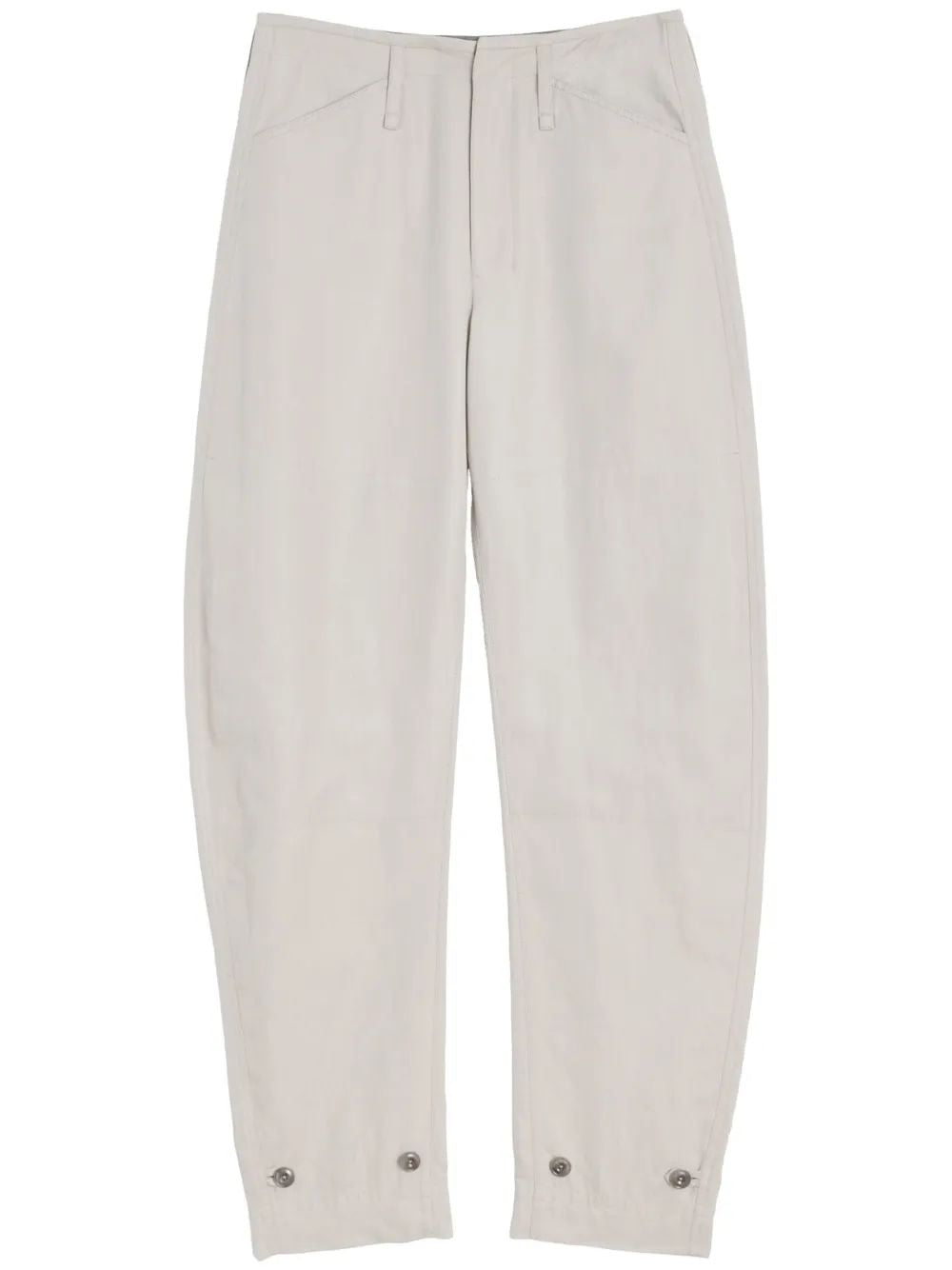 LEMAIRE Tapered Pants with Camel Buttons for Women