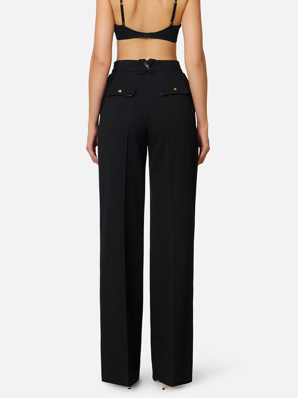 ELISABETTA FRANCHI Cotton Gabardine Trousers for Women
