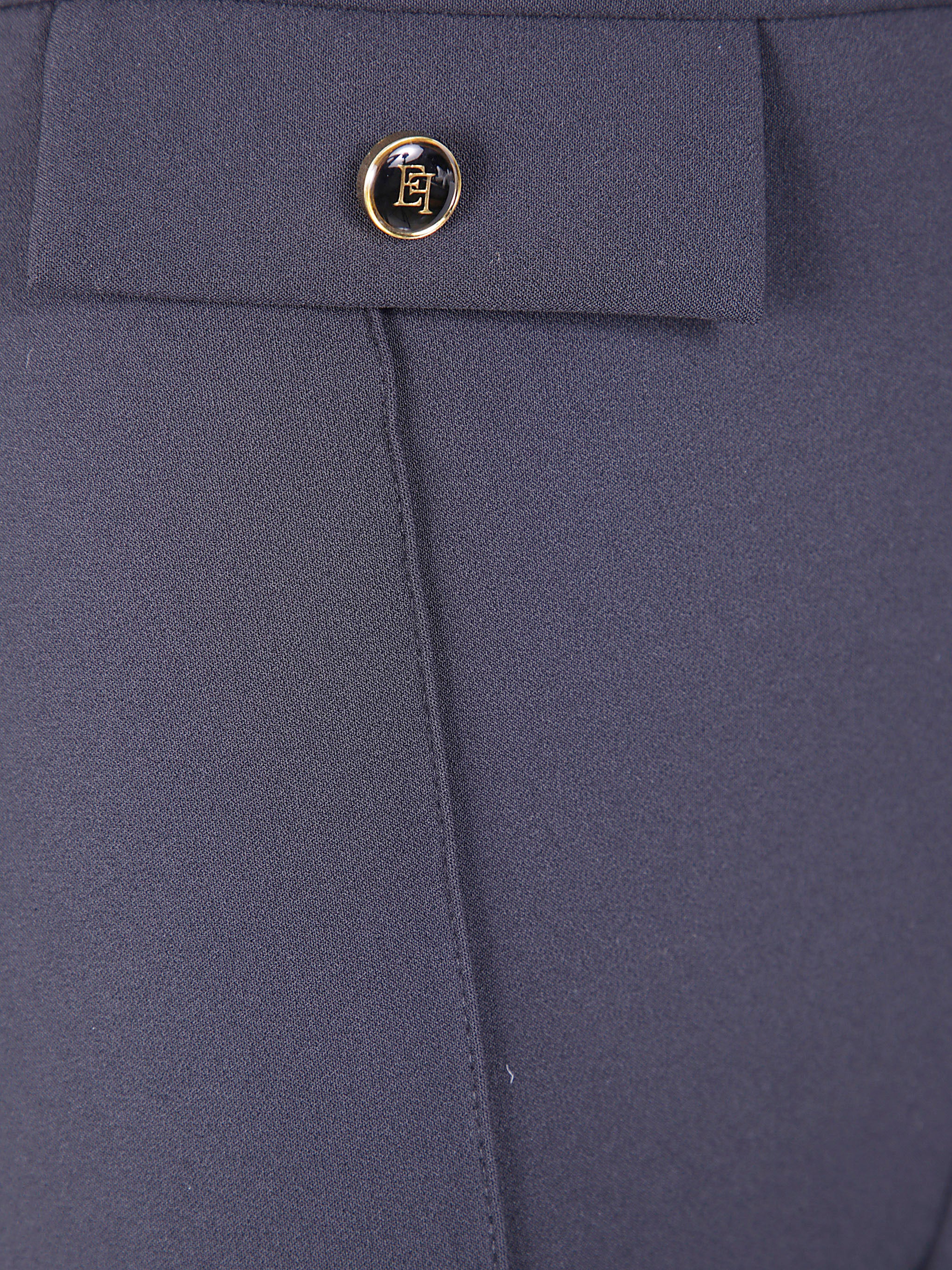 ELISABETTA FRANCHI Flared Trousers with Logo Buttons