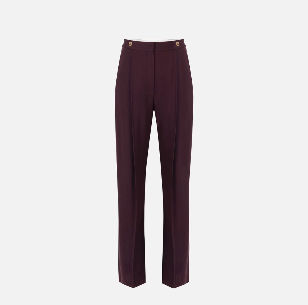 ELISABETTA FRANCHI Chic Wool Pants for Women - FW25 Collection