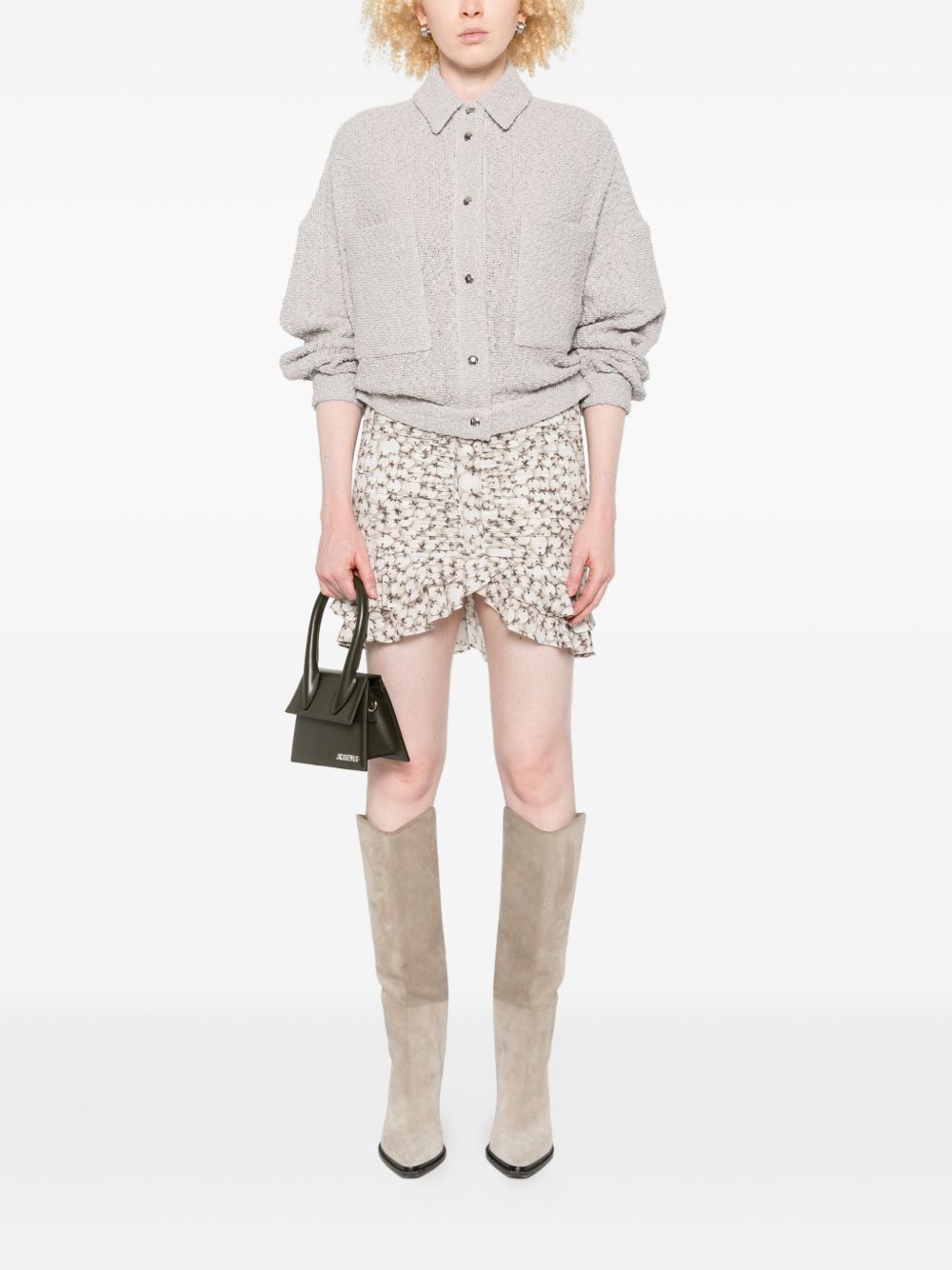 IRO Textured Weave Button Fastening Jacket for Women