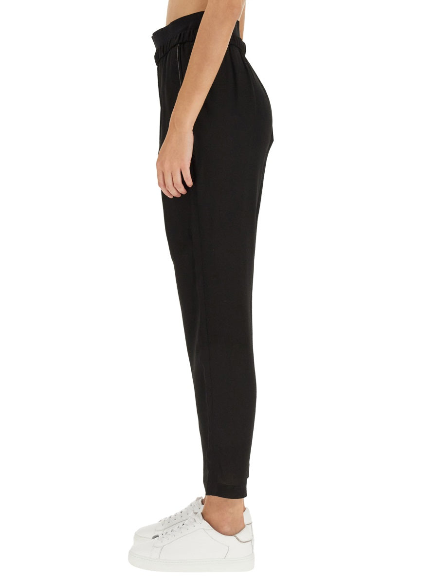 FABIANA FILIPPI High Waist Straight Leg Elastic Pants