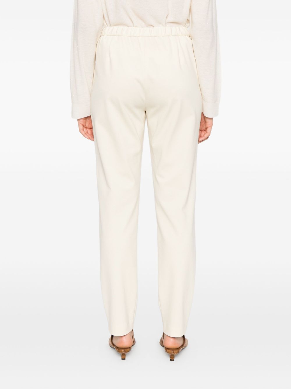 FABIANA FILIPPI Slim Drawstring Trousers with Pleat Detail