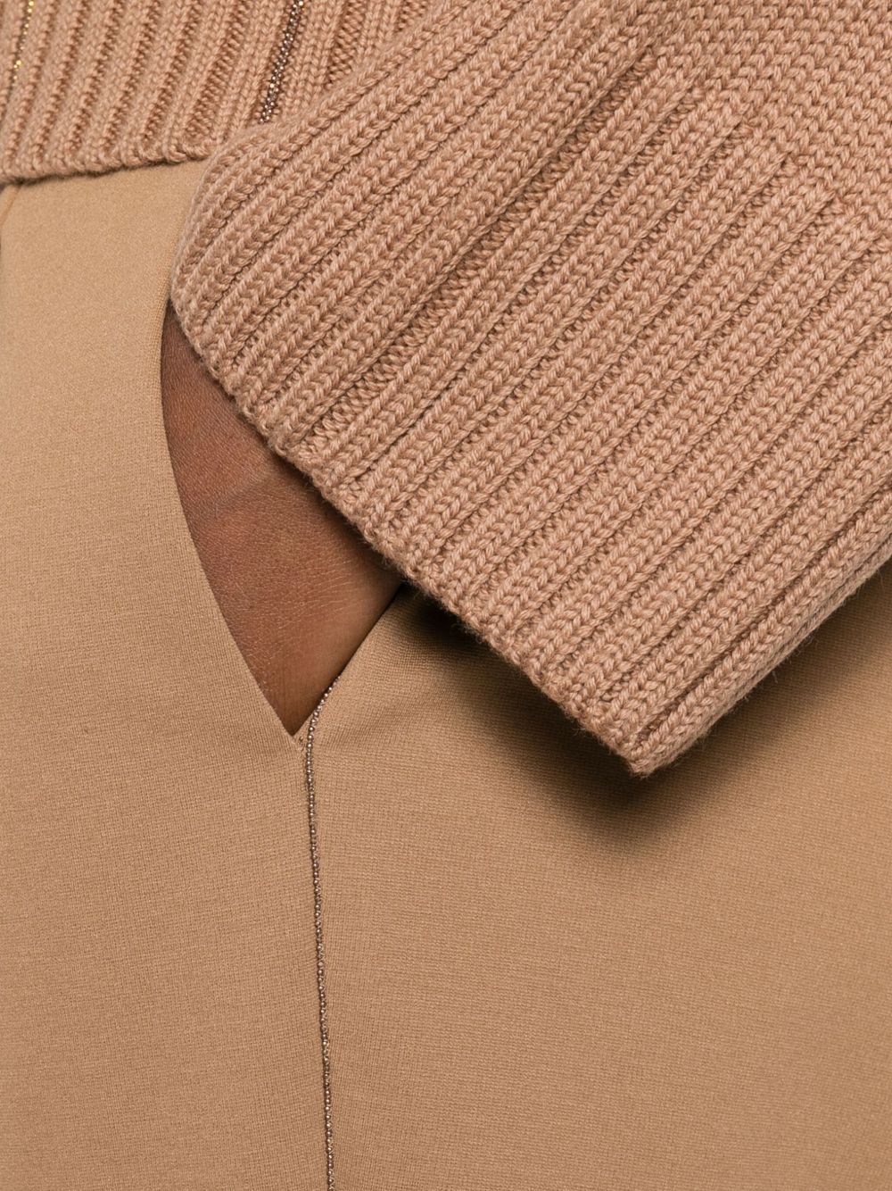 FABIANA FILIPPI Slim Drawstring Trousers with Pleated Detailing