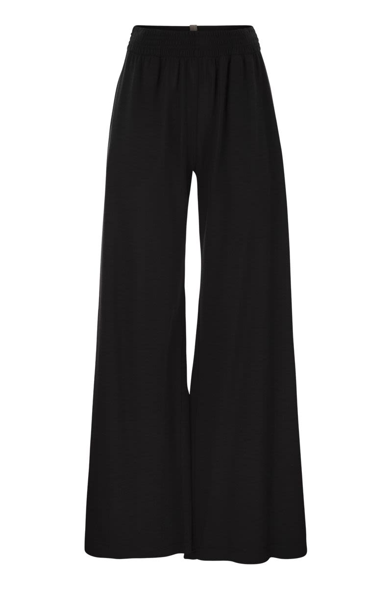 FABIANA FILIPPI Wide Trousers in Viscose and Wool Blend