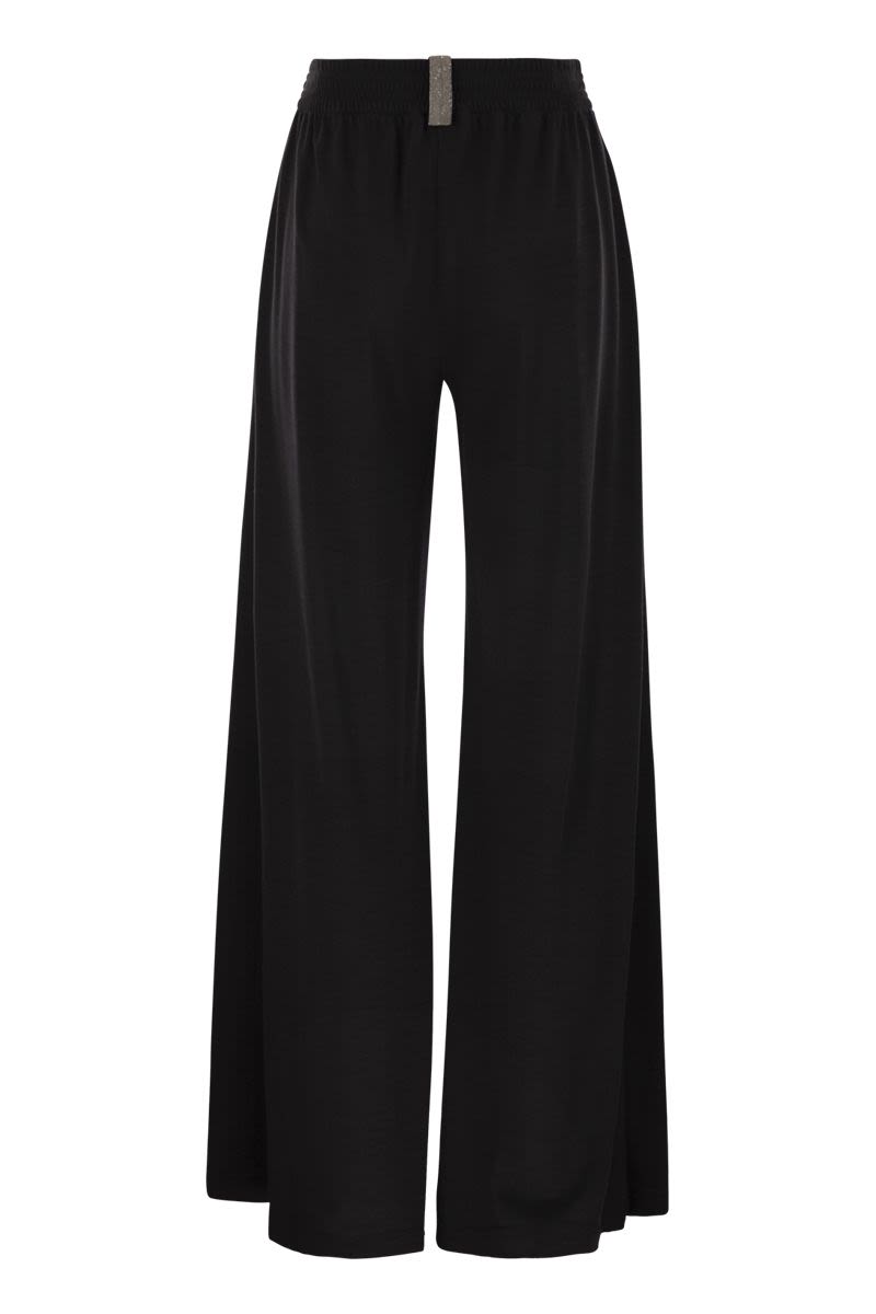 FABIANA FILIPPI Wide Trousers in Viscose and Wool Blend