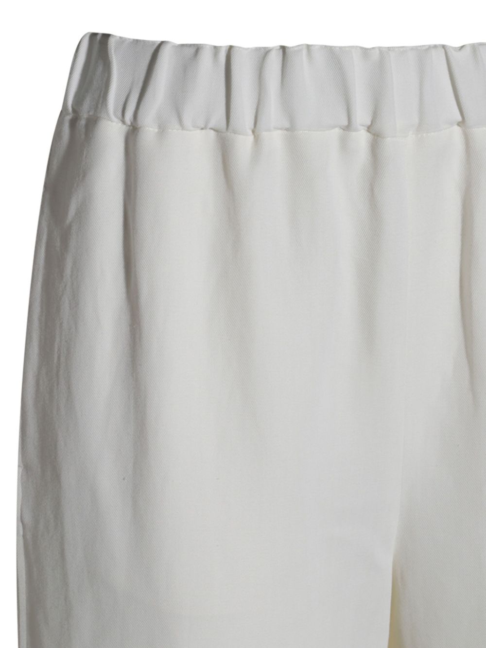 FABIANA FILIPPI Viscose-Linen Blend Trousers with Elasticated Waistband - SS25