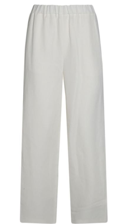 FABIANA FILIPPI Viscose-Linen Blend Trousers with Elasticated Waistband - SS25