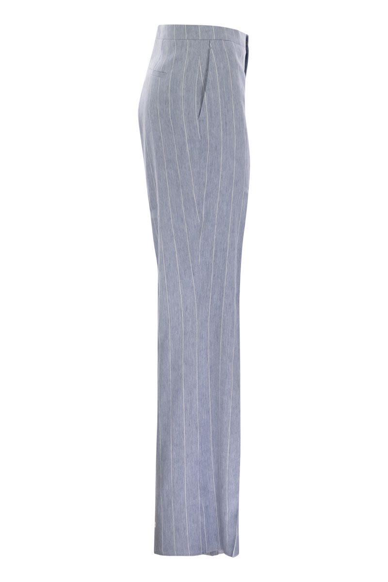 TAGLIATORE Pinstripe Trousers for Women with High Waist and Regular Fit
