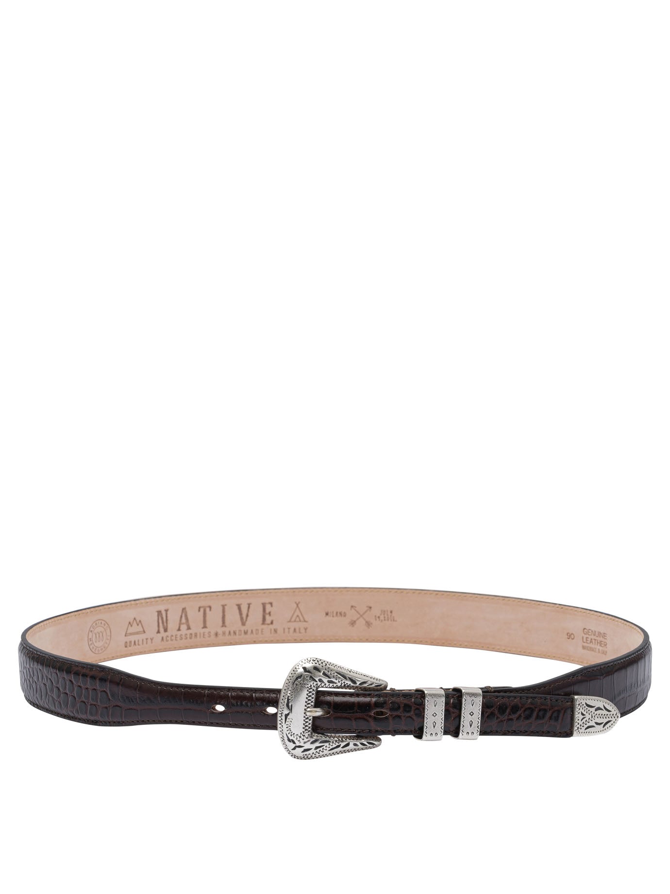 ADRIANO MENEGHETTI Brown Leather Belt for Women