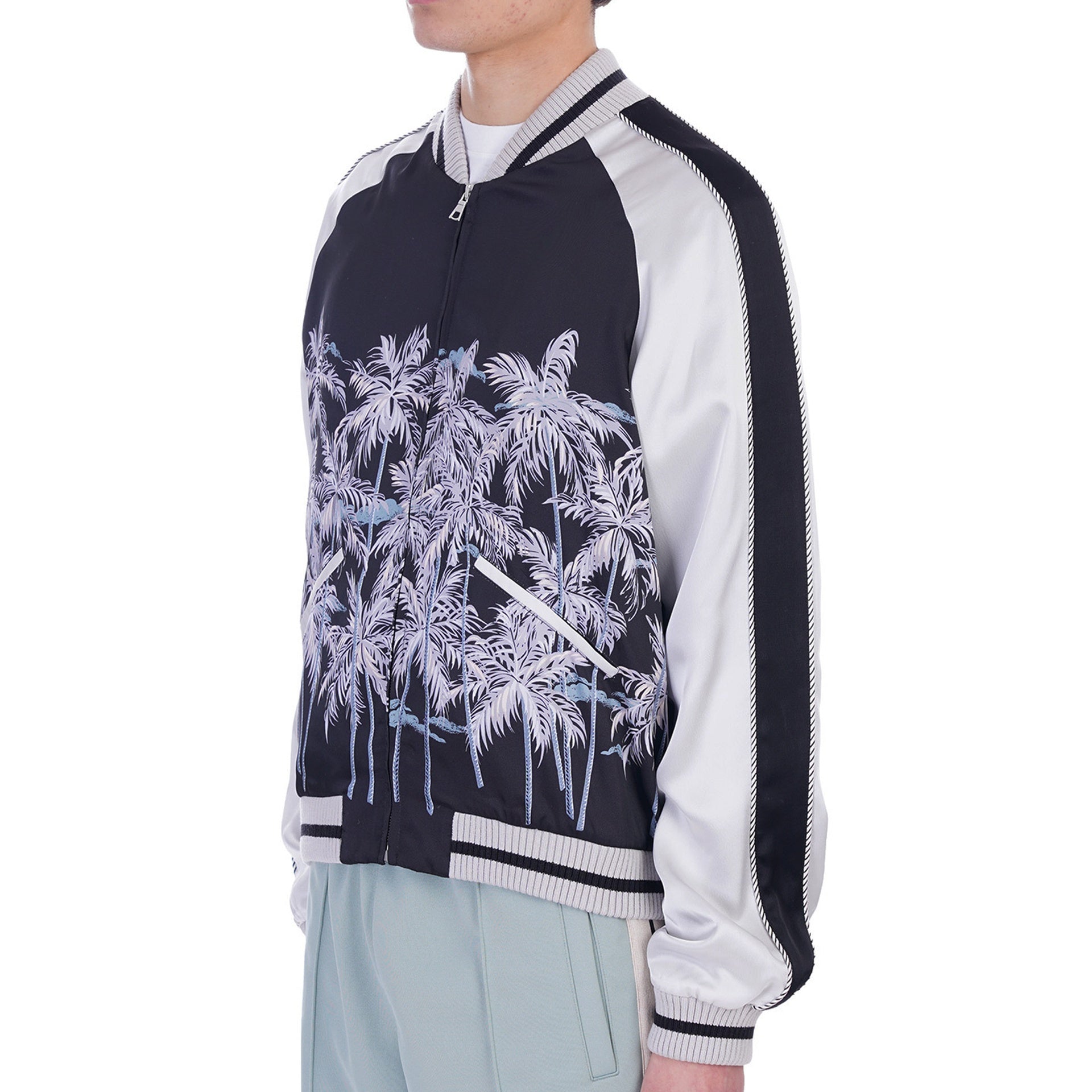PALM ANGELS Casual Printed Bomber Jacket for Men