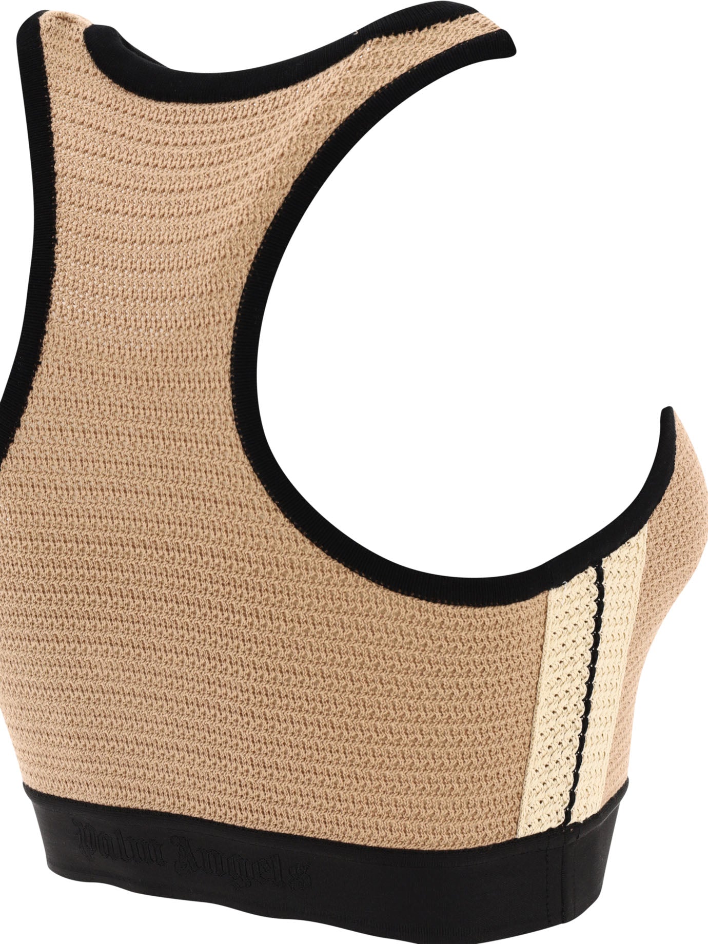 PALM ANGELS Logo Tape Knit Top - Women's Casual Fashion