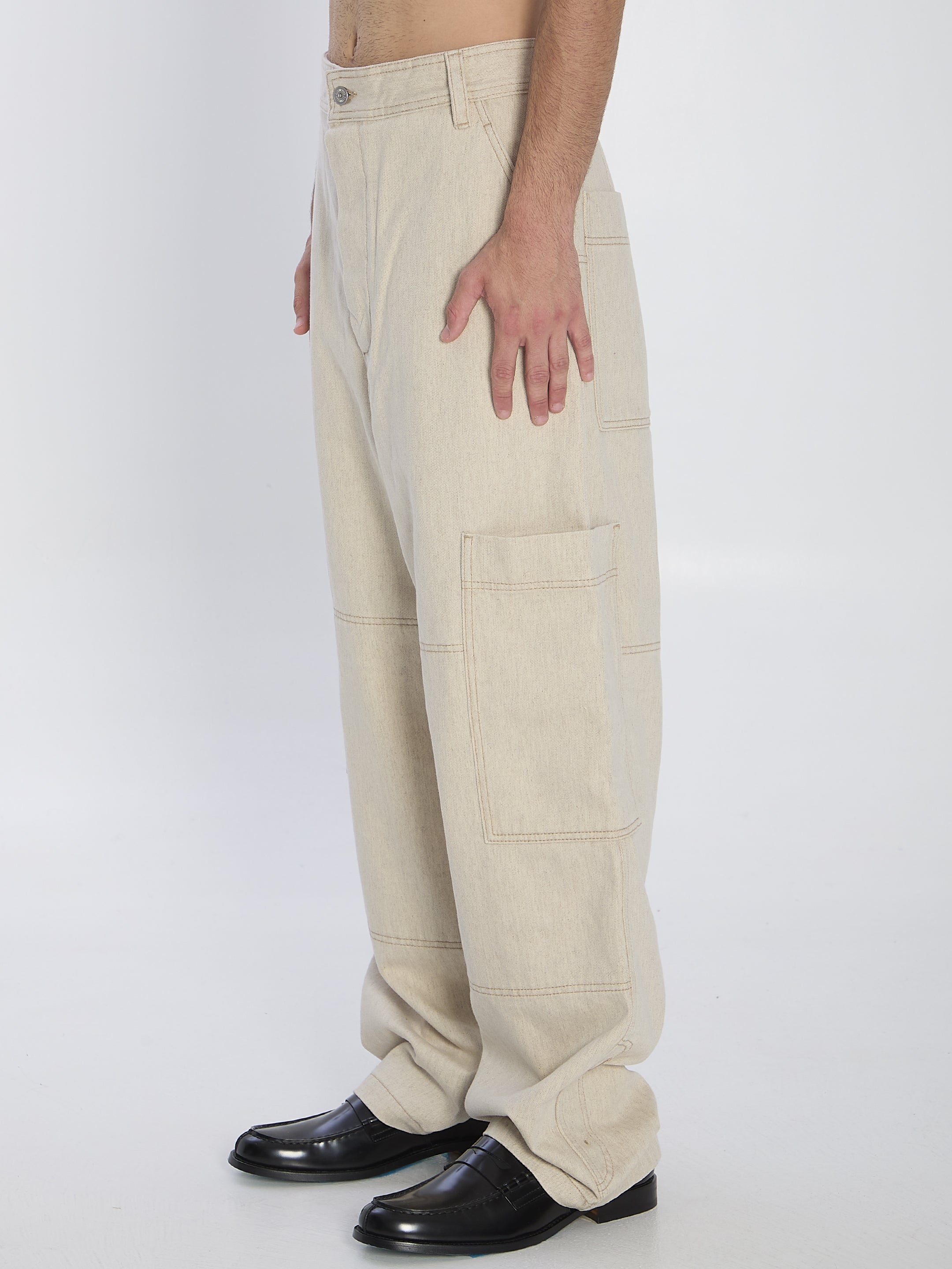 JACQUEMUS High Waist Cargo Pants - Regular Fit